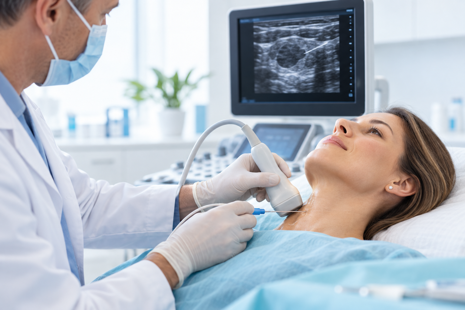 Ultrasound-guided radiofrequency ablation of a thyroid nodule in Auckland